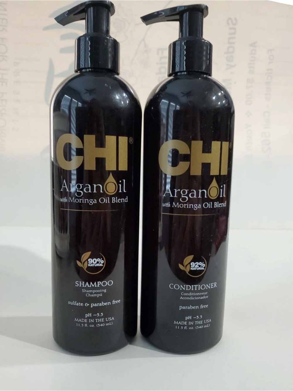 Chi Argan Oil with Moringa Oil Shampoo and Conditioner 11.5oz Duo